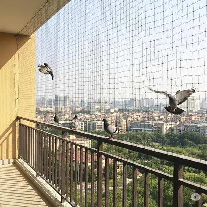 Bird net installation